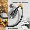 Eversimpleinc Black 1 to 4 Splitter Outdoor Extension Cord 28