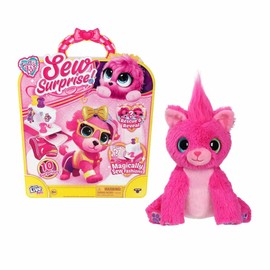 Little Live Pets, Scruff-a-Luvs Sew Surprise: Pink. Rescue, Reveal & Groom A Mystery Puppy Or Kitten. Reveal Outfits to Dress Your Pet with The Magic Sewing Machine