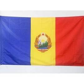 Socialist Republic of Romania 1947-1989 Flag 3' x 5' for a pole - Romanian People's Republic flags 90 x 150 cm - Banner 3x5 ft with hole - AZ FLAG