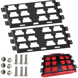 SZWJT-LV Packout Mounting Plate Compatible with Milwaukee Packout Toolbox,Metal Mounting Base Toolbox on Wall or Floor(2PCS Full Plate)