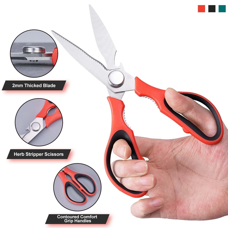 3-Pack Kitchen Scissor All Purpose Kitchen Shears Heavy Duty Scissors
