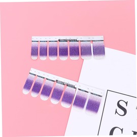 Outanaya 3sheets Glitter Nail Stickers Shiny Nail Art Decals for Manicure Easy Application for Parties Women Salon Use -c