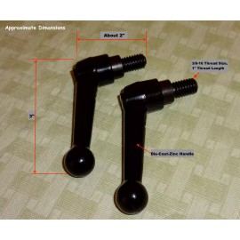 Unbranded 3/8-16 Thread Size Adjustable Handle Diecast Zinc with Steel Insert , 1" Stud