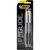 BIC Glide Black Retractable Ballpoint Pens, Medium Point (1.0mm), 2-Count