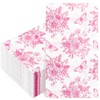 JarThenaAMCS 120Pcs Spring White Pink Floral Guest Napkin Flower Butterfly