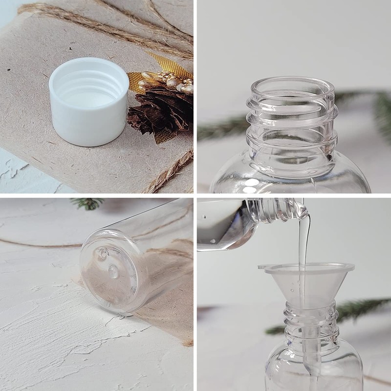 80 ml Travel Bottles, Pack of 4 Refillable Clear Empty