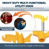 TonGass (2-Pack Multi-Purpose Plastic Utility Hook Attachment for Poles-Screw-On Hook