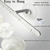 DHHOUSE Coastal Shell Wall Hanging with Silver Rail, Handmade Capiz