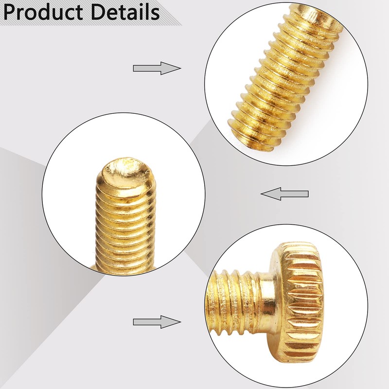 Unxuey Guitar Tremolo Bridge Fine Tuner Screws M5 Threaded Fine