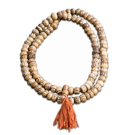 Tibetan Buddhist Meditation Genuine Yak Bone Prayer Mala Beads