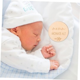 BIUDECO Infant Wood Milestone Newborn Monthly Milestone Cards Unique Baby Photography