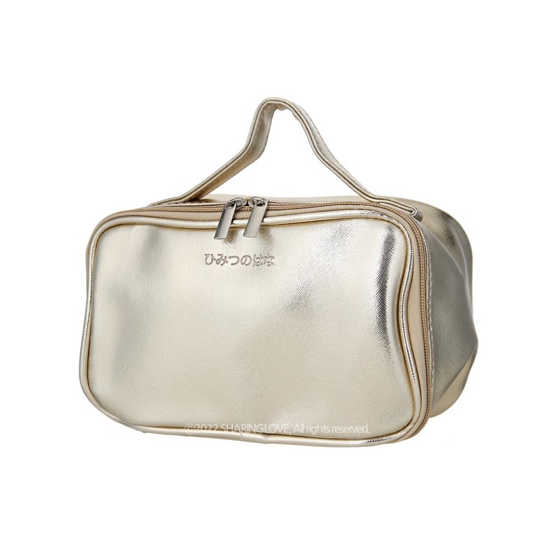 Himitsunohana Square Tote Bag Portable Cosmetic Pouch (Gold) / 히미츠노하나