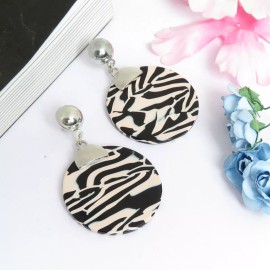 Oussum Silver Round Dangle Earrings Resin Fashion Jewelry Womens Christmas Gift for Her