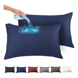 2pcs Funda De Almohadas Impermeable Protector -estándar                                                                                               