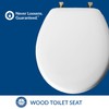 MAYFAIR 844BN 000 Toilet Seat with Brushed Nickel Hinges will