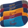 Original Penguin Mens Five Pack Stripe Socks (Navy/Burgundy/Blue Multi, UK