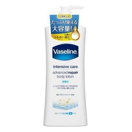 Unilever Vaseline Advanced Repair Body Lotion Unscented Pump (13.5 fl oz (400 ml) x 3 Piece Set