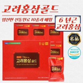 Jirisan Macheon Nonghyup 6-Year-Old Goryeo Red Ginseng Gold 70ml x 60 Sachets