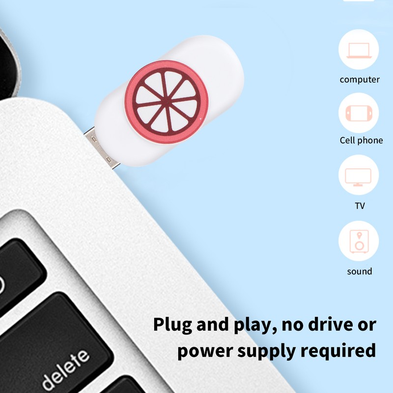Cartoon U Disk Mangosteen Appearance Knob Style Mini Portable Flash