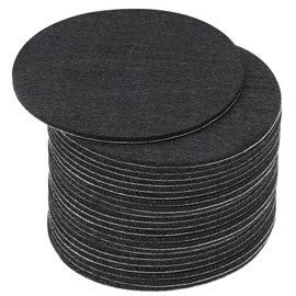 PATIKIL 3 Inch Diameter Lamp Base Felt, 20Pack 2mm Thickness Round Soft Adhesive Non-Slip Anti-Scratch Backed Felt for Lamp Furniture DIY Craft, Black