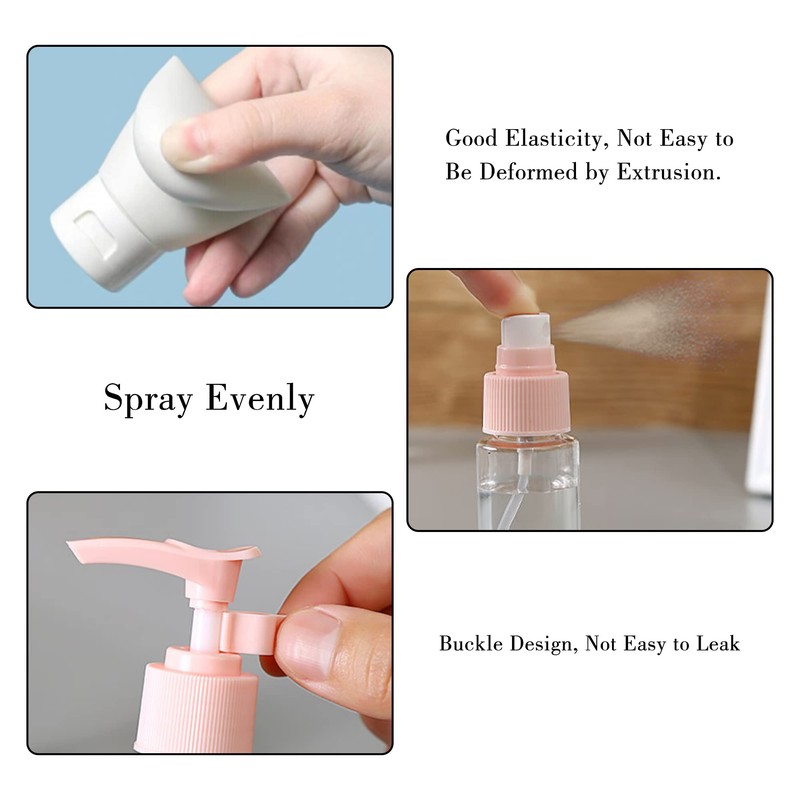 Travel Bottles for Toiletries, 11 PCS Leak Proof Refillable Squeezable