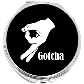 NewCharms Gotcha Hand Circle Game Compact with Mirrors - Perfect for your Pocket or Purse
