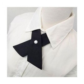 Black Bow Tie Graduation Blouse Blouse