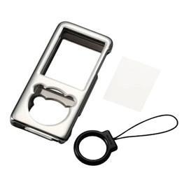 ELECOM AVS-S10PCSV Hard Case for Walkman S Series 2010 Release (Includes Finger Strap, LCD Protective Film) Silver