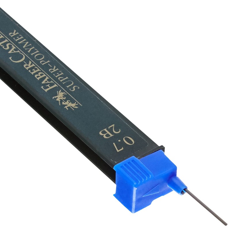 Faber-Castell 0.7mm 2B Super-Polymer Fineline Lead (12 leads per container)