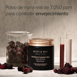 🔥 Mary & may blackberry complex glow gel facial 125g hipoalergénico  Vitaminas y Minerales