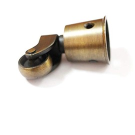 Swivel Wheel Caster, POWERTOOL Antique Vintage Cup Type Solid Brass Wheels for Furniture, Screw Style Fitting for Chairs Sofas and Tables(1Pcs)
