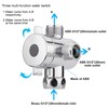 G1/2'' 3-Way T-Adapter Diverter Valve, Adjustable Shower Head Arm Mounted,
