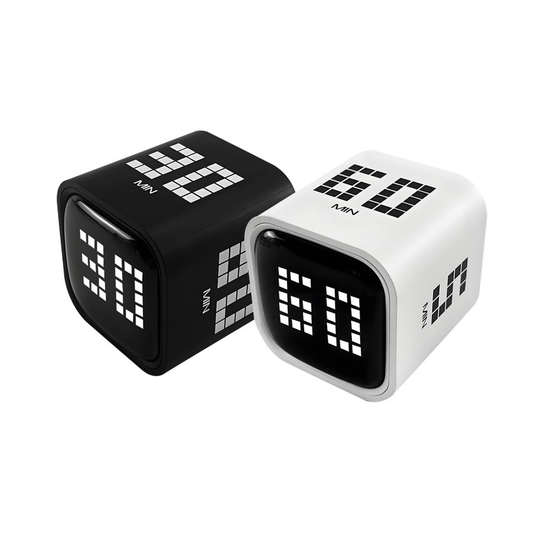 Qumox Digital Cube Timer, Rechargeable Flip Timer with Gravity Sensor