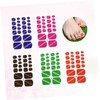 Ipetboom 5pcs Press on Toenail Tips False Toe Nail Fake