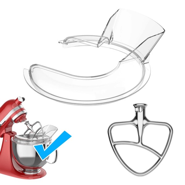 Unbranded Paddle Attachment Splash Guard Compatible Kitchenaid 4.5-5 Quart Tilt-Head