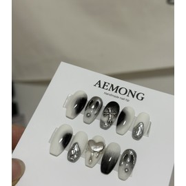[Hiphan Nail Premium Embo] Radish Smudge Nail Tip - Almond / [힙한네일프리미엄 엠보] 무채번짐 네일팁 - 아몬드