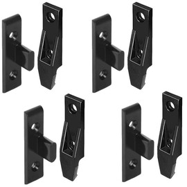 4 Set - GedoTec Suspension fittings Keku Plates and Frame part hang a connector to the screw Synthetic black Furniture connector for often auszuhängende a Panel Brand quality for your Living area - 4er Set - Keku EH