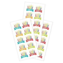 Paper House Birthday Party Stickers Envelope Seals Planner Supply Papercraft Crafts Candles