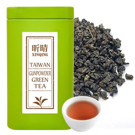 Xin Qing Organic Gunpowder Green Tea Gunpowder Loose Leaf Green Tea Organic Green Tea Green Tea Gunpowder Loose Green Tea Taiwan high mountain Green tea 200g