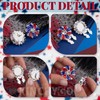 KINCHYGO 6 Pack Rhinestone Flower Button Covers for Shirts, Colors