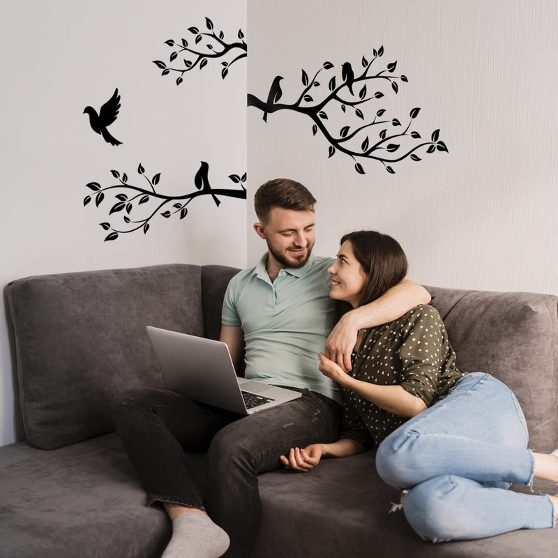 Birds on Branch Vinyl Wall Sticker Living Room Furniture Door
