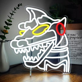 Heliwey Mecha Monsters Neon Sign for Bedroom Wall Decor LED Neon Monsters King Wall Art Trendy Light for Gaming Room Mecha Dinosaur Sci-Fi Gifts