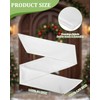 White Wreath Sash, 4Pcs Embroidery Blank Wreath Sashes for Front