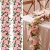 Riceshoot 4 Pcs 6ft Flower Garland with Peony & Rose