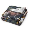 Dinosaur Throw Blanket Ultra Soft Cozy Plush Dino T-Rex Flannel