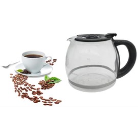12-CUP jarra de caf de repuesto compatible con Mr. Coffee, Black  Decker, Cuisinart y ms, mango de cierre negro                                       