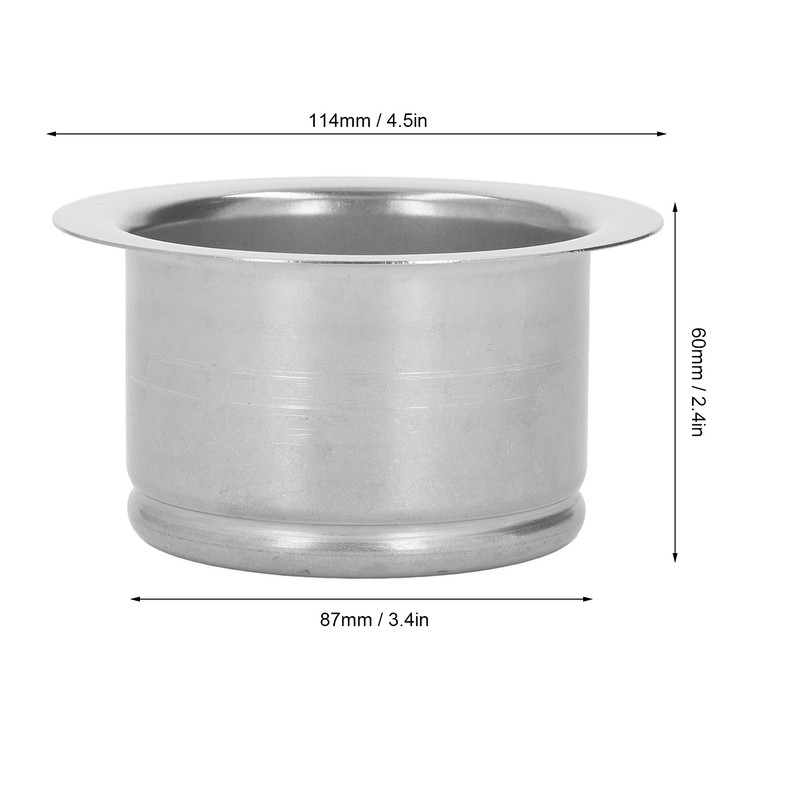 114mm Extended Sink Flange Stainless Steel Deep Garbage Disposal Flange