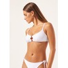 CALZEDONIA Woman's Tank-Style Swimsuit Top White Waves in White, Size