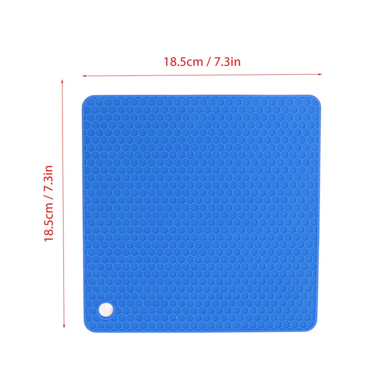 5pcs Silicone Pot Holders Mat Heat Resistant Anti Slip Square