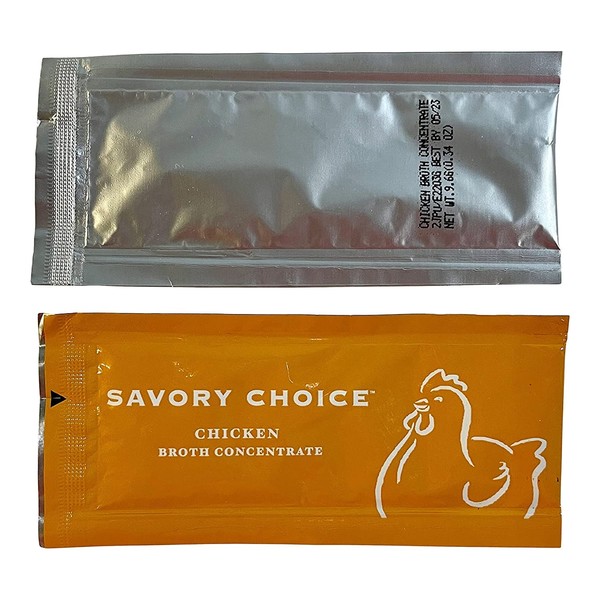Savory Choice Reduced Sodio *360 mg Caldo de pollo Concentrado – 16 paquetes (9,6 gramos cada uno)
